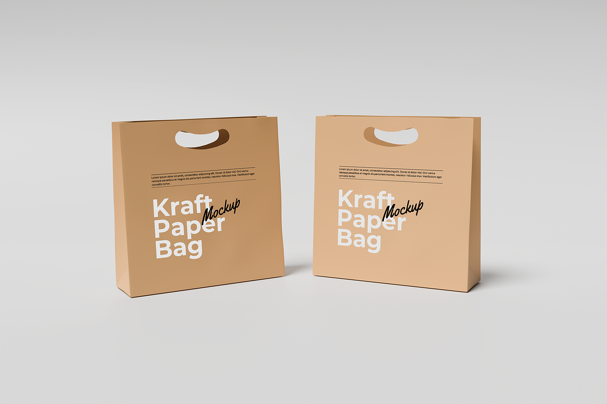 Kraft Paper Bag Mockup, a Household Mockup by xavier_studio (Photo 3 of 5)