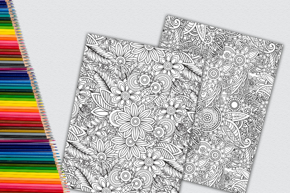 6 Floral Seamless Patterns, a Pattern Graphic by Elinorka (Photo 5 of 5)