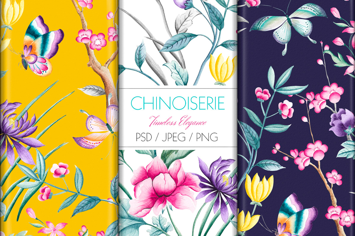 Chinoiserie, hand painted prints., a Pattern Graphic by TSTUDIO (Photo 2 of 10)
