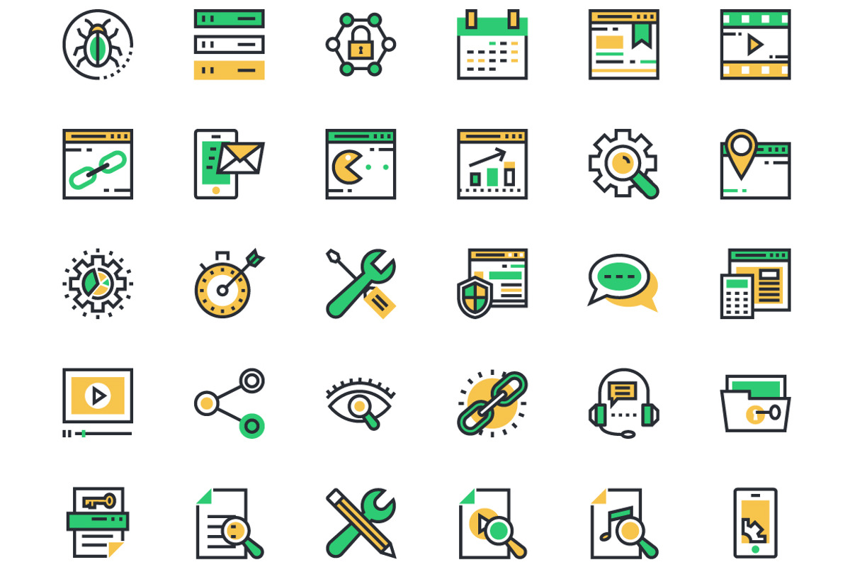 150+ SEO and Marketing Icons preview 3