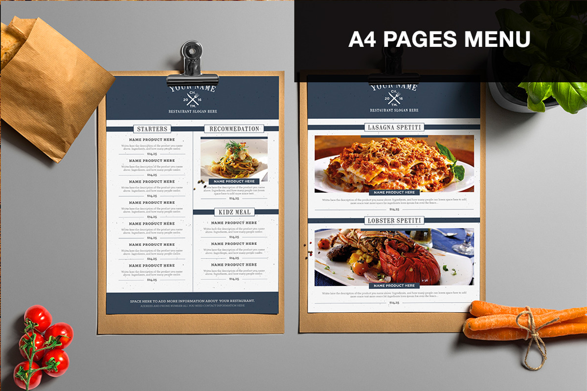 Classy Food Menu 5, a Brochure Template by Luuqas Design (Photo 7 of 12)