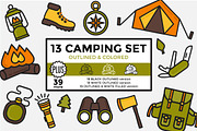 Camping Set Outlined & Colored, an Icon by DeniseUytiepo (Thumbnail 1 of 5)