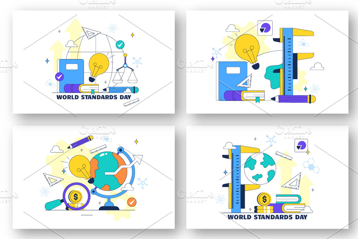 10 World Standards Day Illustration, an Education Illustration by denayunebgt (Photo 3 of 4)
