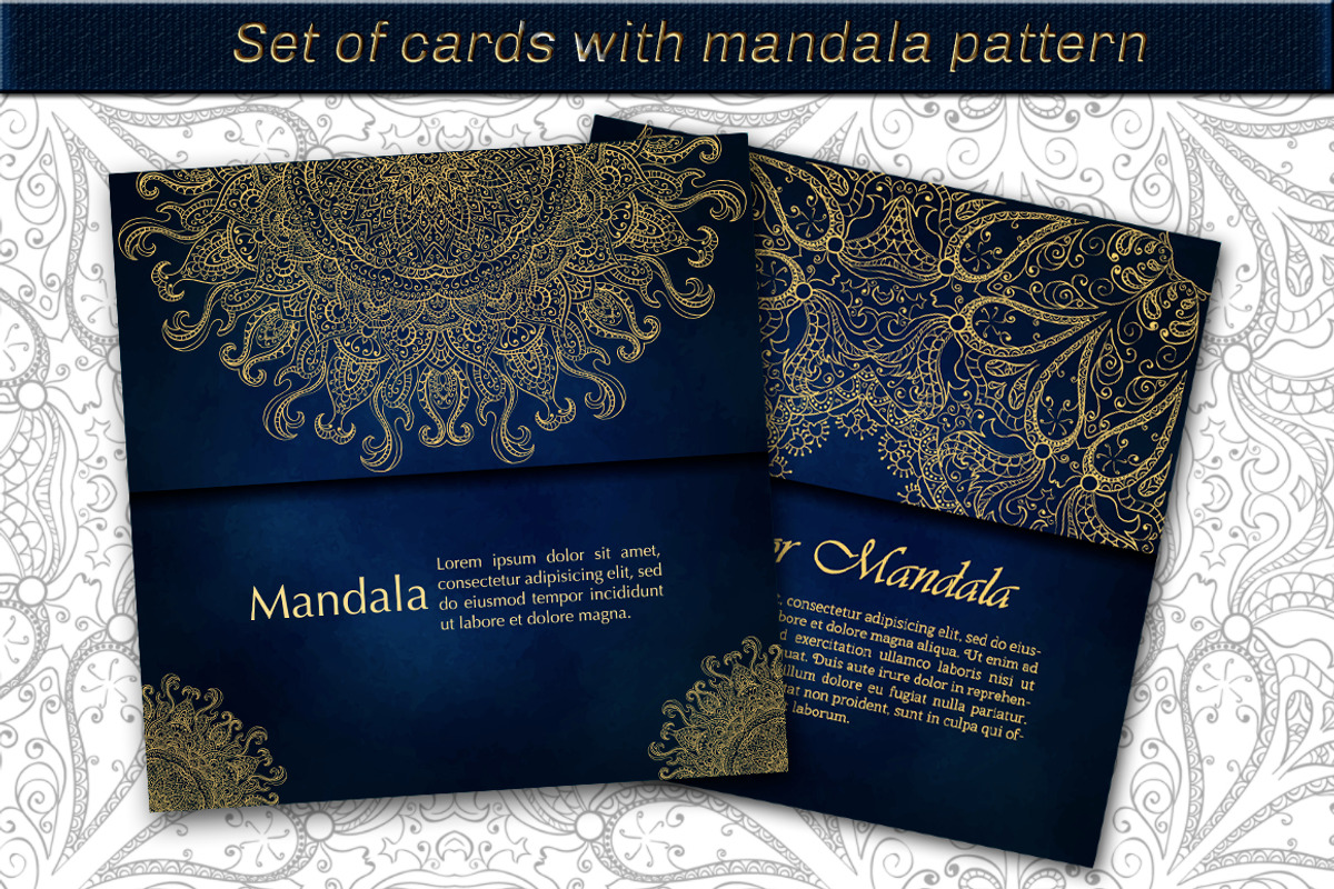 Set of mandala cards., an Invitation Template by Della_Liner (Photo 1 of 8)