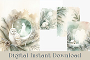 Winter Junk Journal Pages Bundle., a Seasonal Illustration by GalaDesign03 (Thumbnail 3 of 11)