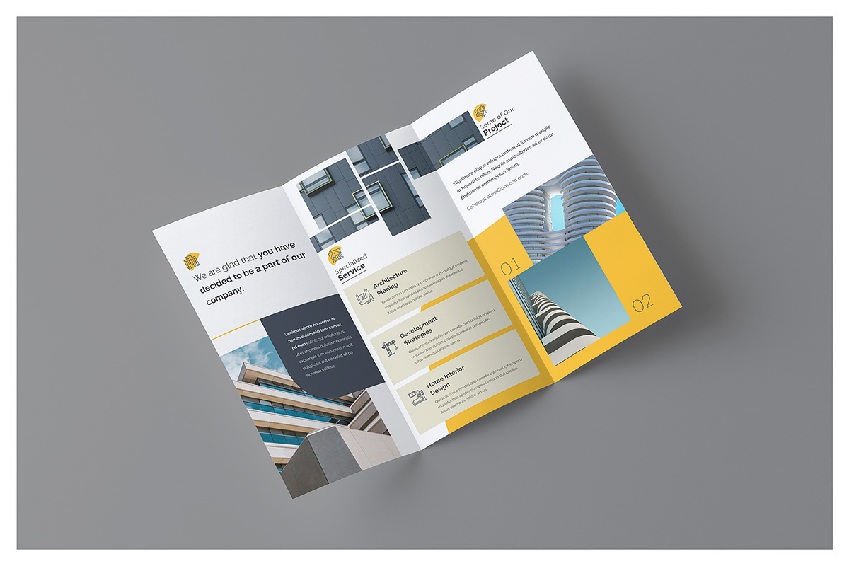 Modern Architecture Trifold, a Brochure Template by Addaxx (Photo 3 of 4)