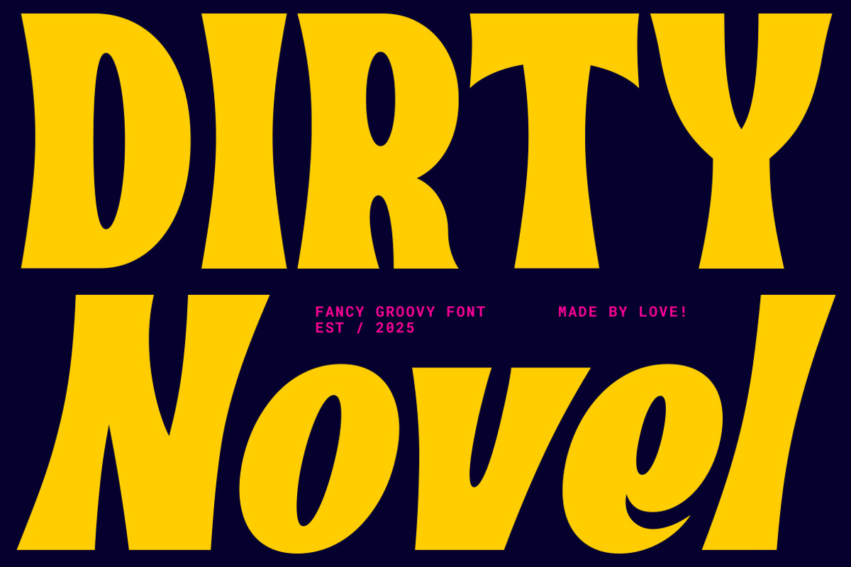Dirty Novel Fancy Font, a Serif Font by GroovyFontCo (Photo 1 of 8)