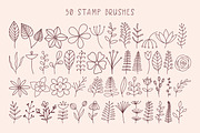 Floral Doodles Procreate Stamps, a Brush Add-On by Little Nordic Atelier (Thumbnail 2 of 3)