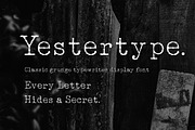 Yestertype Classic grunge typewriter, a Serif Font by HypeWorksCo (Thumbnail 1 of 12)