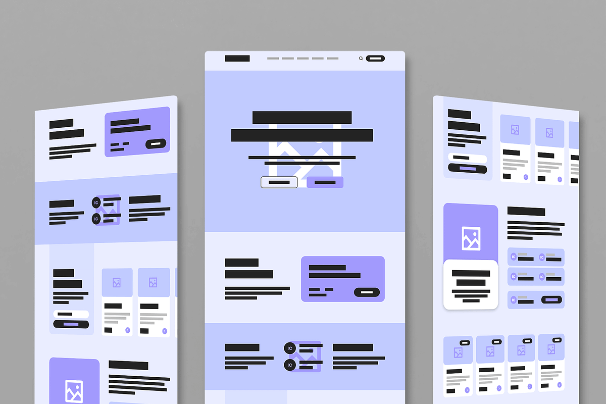 Landing Page Wireframe Template, a Landing Page Template by MightyDesign (Photo 1 of 9)
