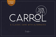 Carrol Sans (16 Fonts) - 50% OFF!, a Sans Serif Font by Sarid Ezra (Thumbnail 1 of 10)
