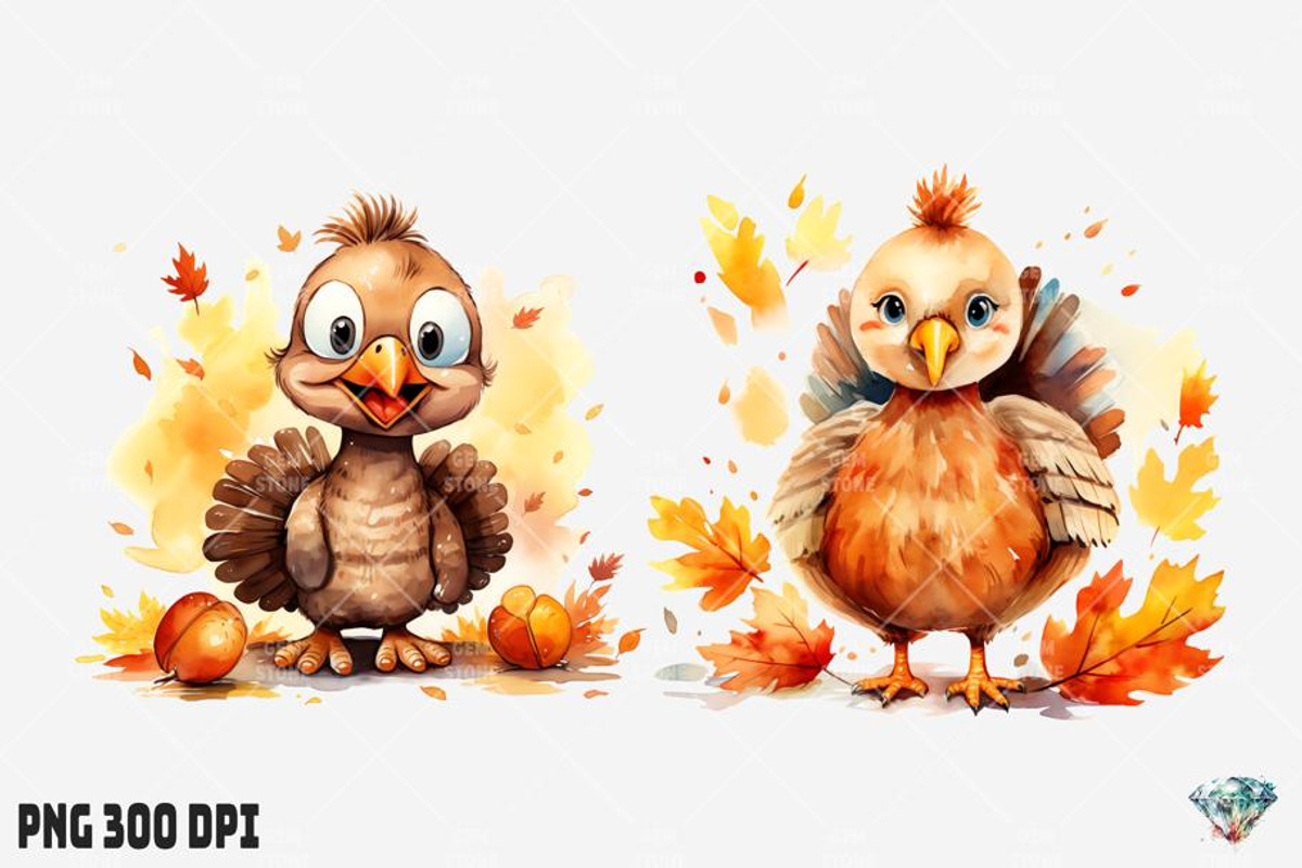 Autumn Turkey Watercolor, an Illustration by Gemstone (Photo 9 of 12)