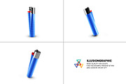 Clipper Lighter Mockup - 7 views, a Merchandise Mockup by Illusiongraphic (Thumbnail 17 of 17)