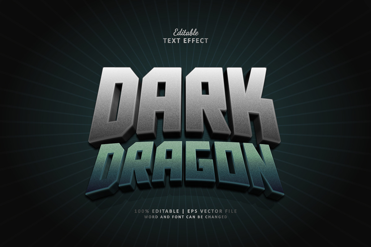 Text Effect Dark Dragon, a Layer Style Add-On by Navy Graphic (Photo 1 of 2)