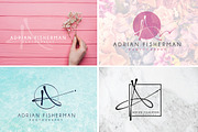 168 LETTER A SIGNATURE monogram logo, a Branding & Logo Template by Whimsical Logoshop (Thumbnail 3 of 16)