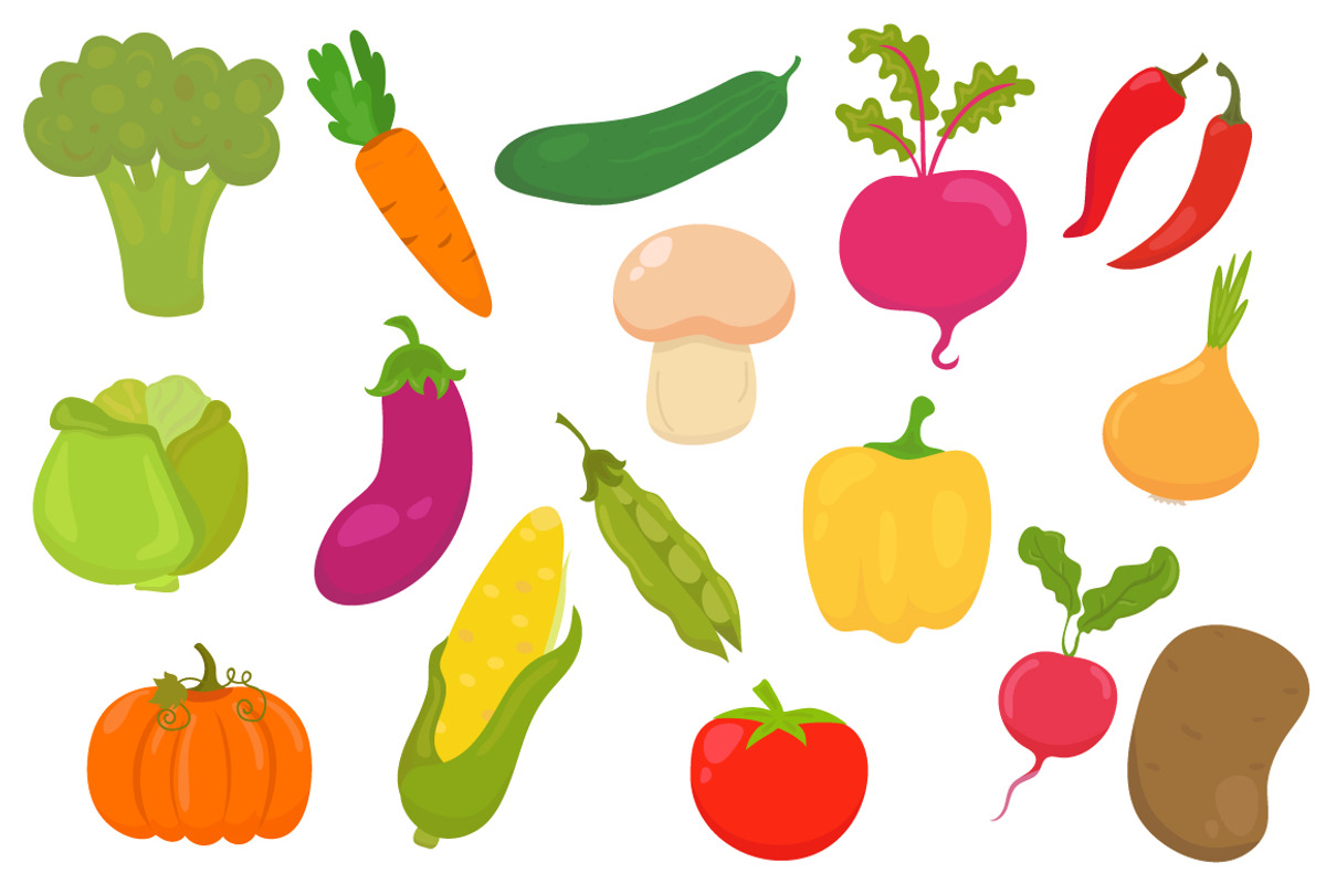Cute fresh vegetables. Kawaii, a Healthcare Illustration by Helen Sko (Photo 4 of 4)
