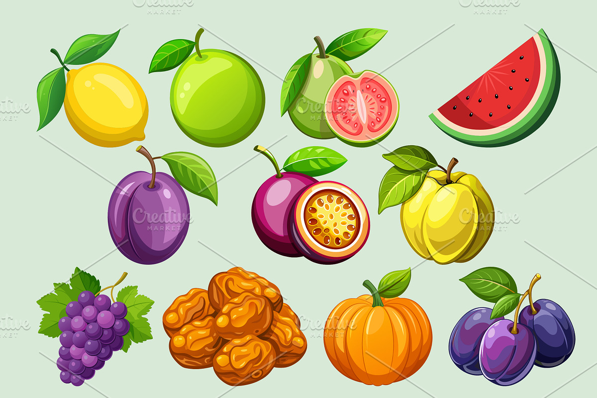 50 Fruit Illustration Pack, an Illustration by Riswan Ratta (Photo 5 of 6)