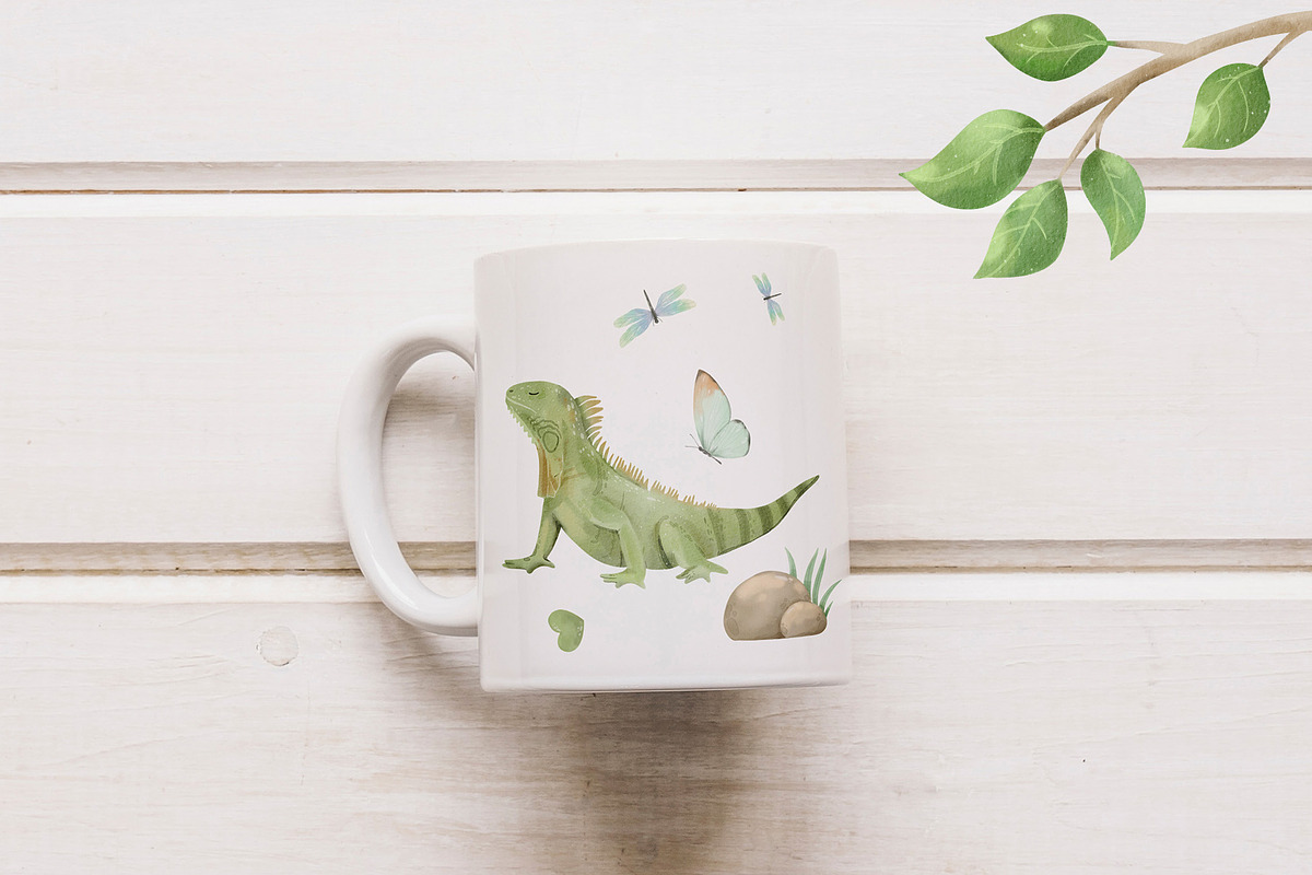 Watercolor Exotic Reptiles Clipart, an Animal Illustration by ArtGiftsStudio (Photo 3 of 4)
