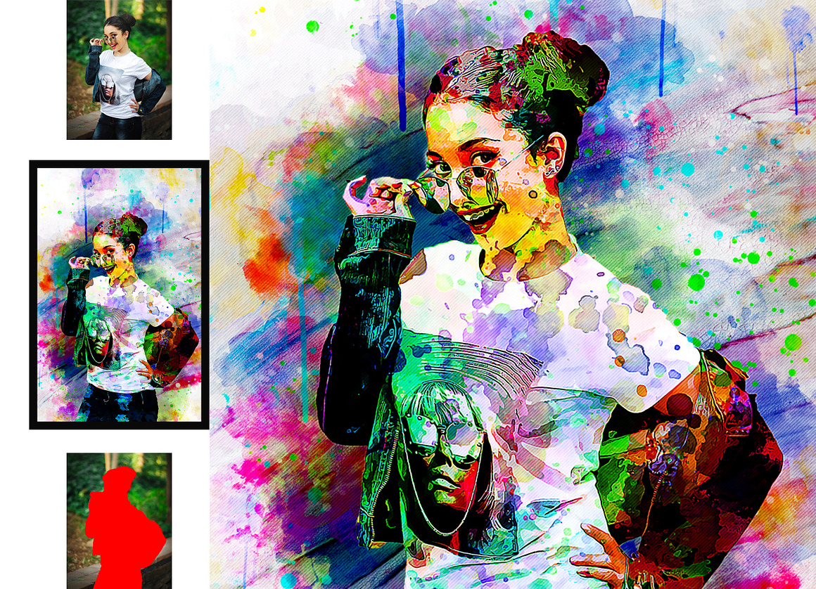 Abstract Colorful Art PS Action, an Action Add-On by Studio Retouch (Photo 6 of 16)