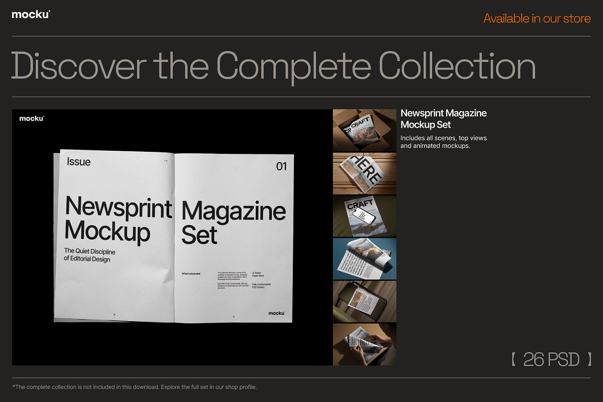 Newsprint Magazine on Floor Mockup, a Books & Magazine Mockup by Mocku (Photo 3 of 3)