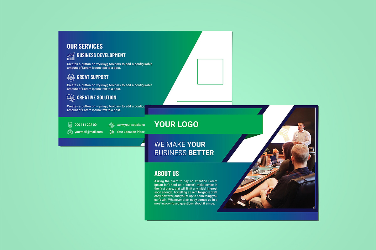 Corporate Business Postcard Design, a Card Template by Studio Retouch (Photo 1 of 3)