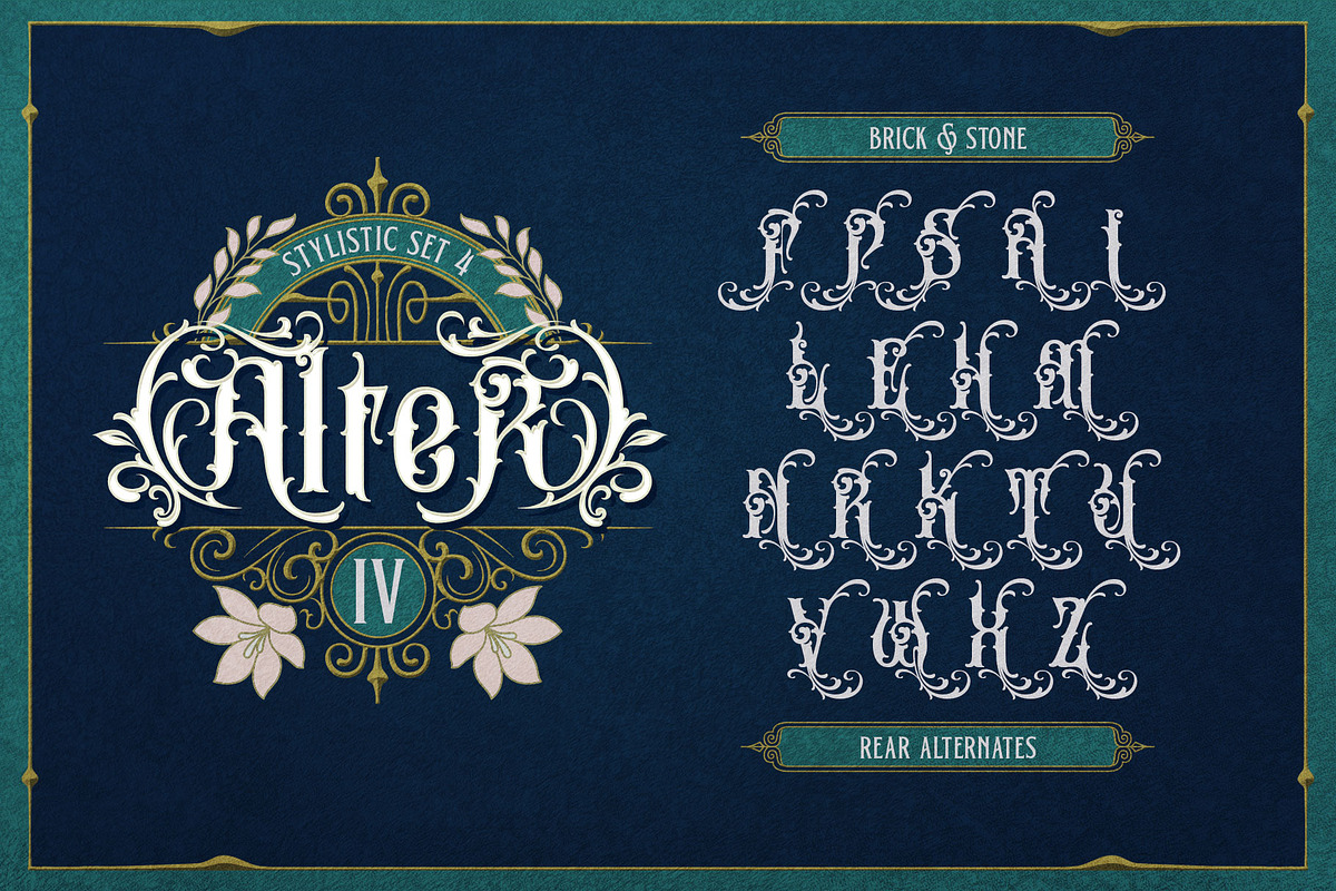 Brick Stone Victorian Typeface, a Blackletter Font by alit design (Photo 13 of 23)
