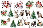 Watercolor forest animals clipart, an Object Graphic by KomtsyanTatyanaArt (Thumbnail 4 of 10)