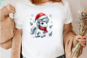 Watercolor Christmas Horse Clipart, a Seasonal Illustration by CreationArt (Thumbnail 6 of 7)