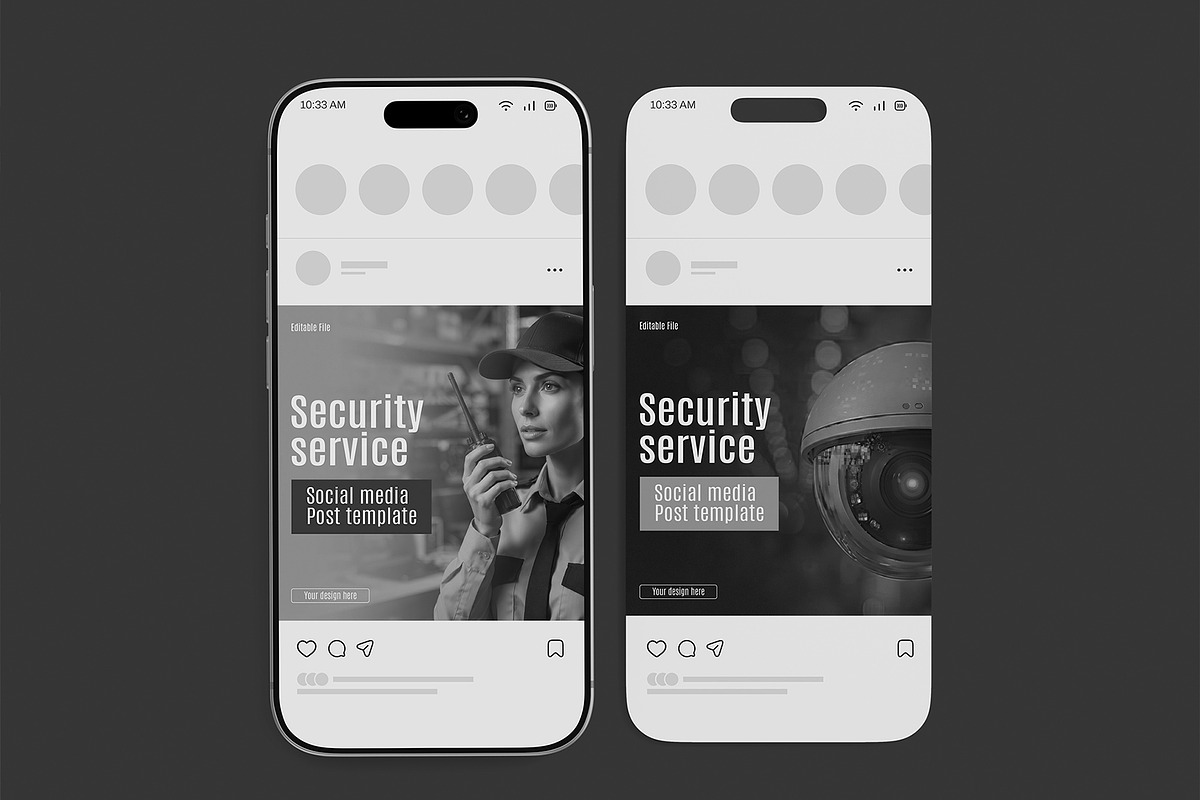 Social Media Post Mockup with Phone, an iPhone Mockup by graphypix (Photo 3 of 4)