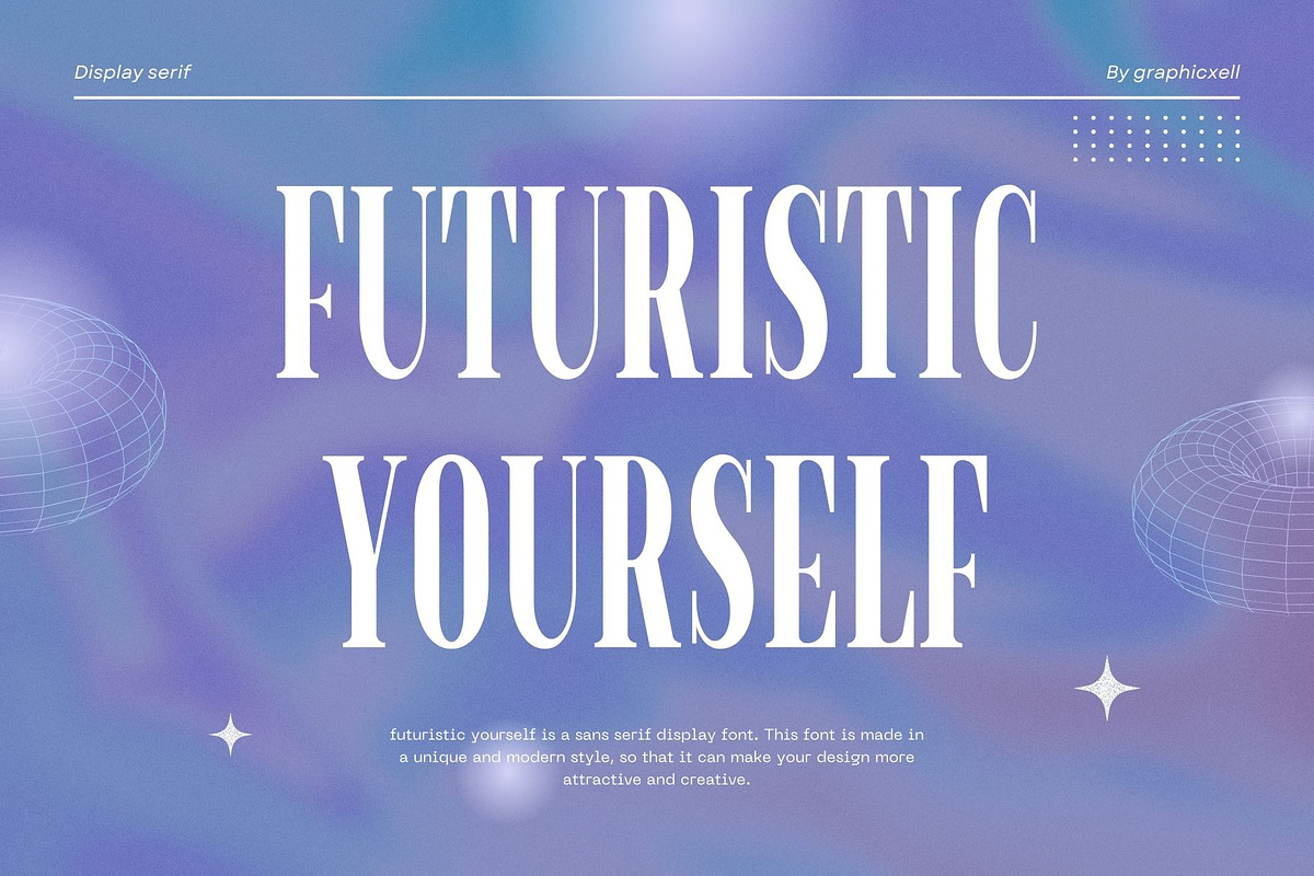 Futuristic Yourself Serif Font, a Serif Font by Graphicxell (Photo 1 of 19)