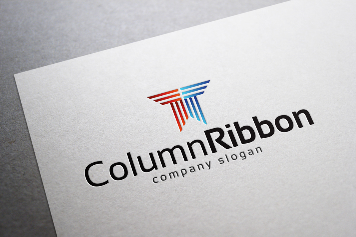 Column Ribbon Logo, a Branding & Logo Template by EmilGuseinov (Photo 1 of 2)