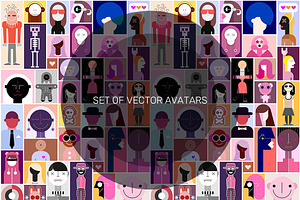Large Set Of People Vector Avatars, a Graphic by danjazzia