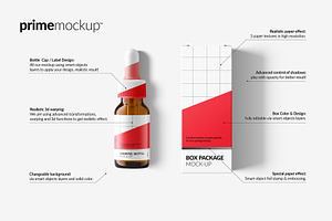 Dropper Bottle & Box Mockup