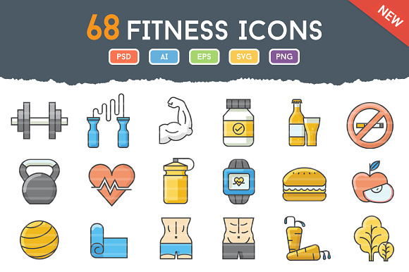 68 Funky Fitness Icons