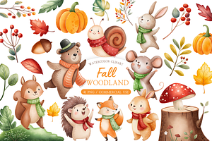 Cute Woodland Clipart PNG