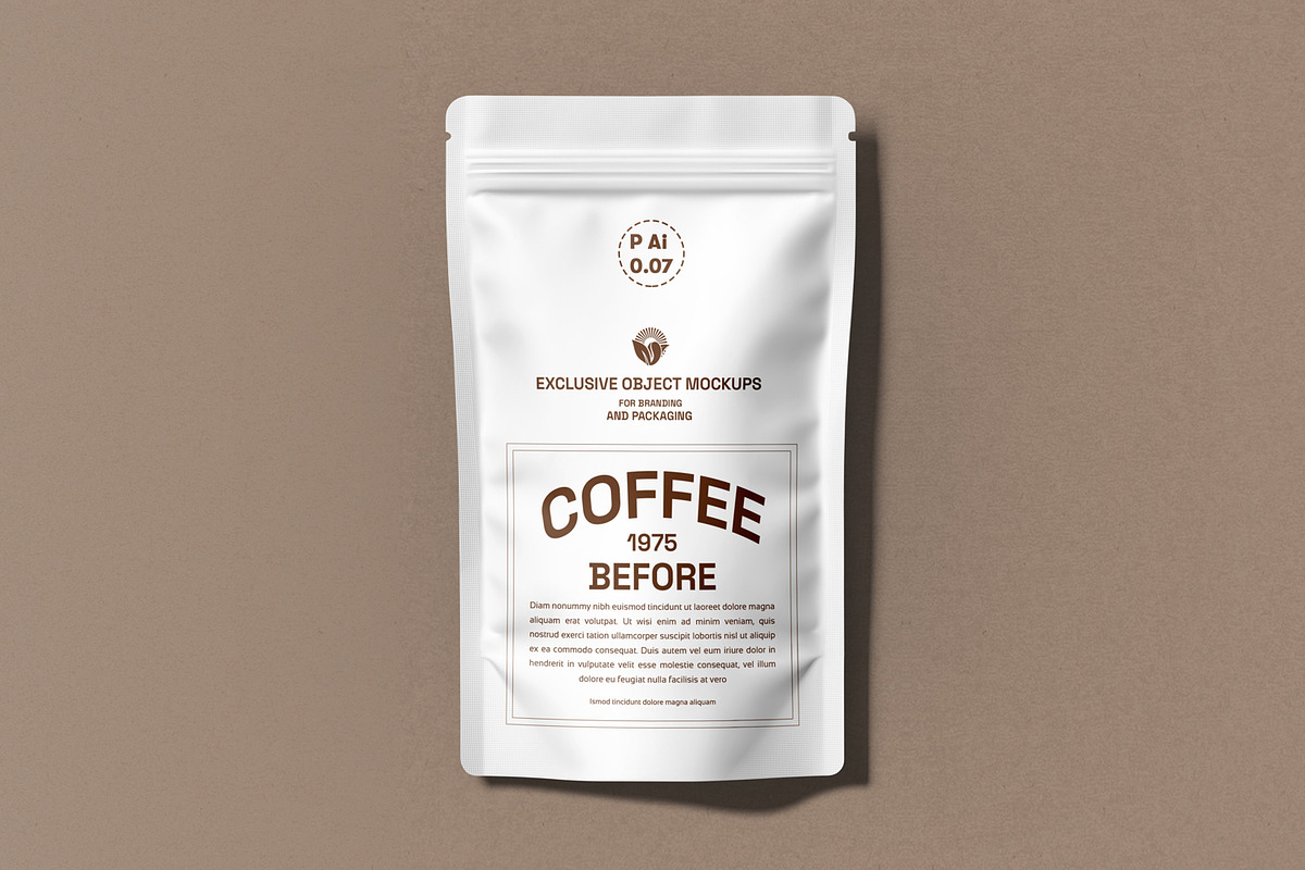 Kraft Pouch Bag Packaging PSD Mockup, a Packaging Mockup by Ram Studio LLC (Photo 4 of 7)
