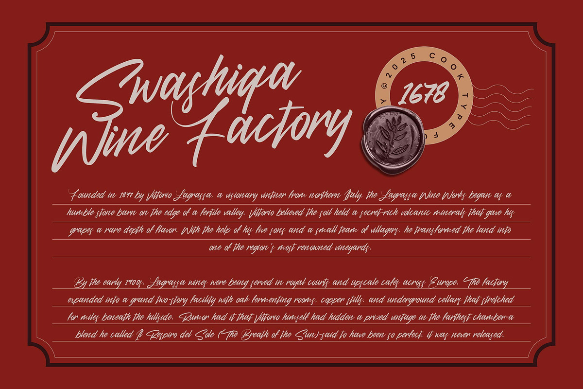 Swashiqa, a Script Font by graphicook (Photo 7 of 10)