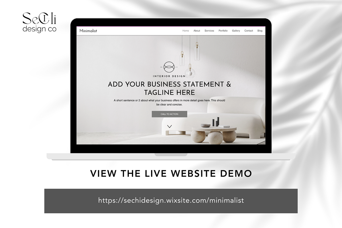Minimalistic Wix Website Template, a Wix Template by Sechi Design Co (Photo 4 of 5)