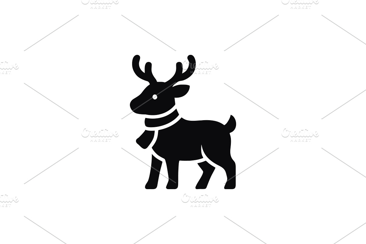 Minimalist Reindeer Vector Logo, a Branding & Logo Template by Vectorium Studio (Photo 1 of 2)