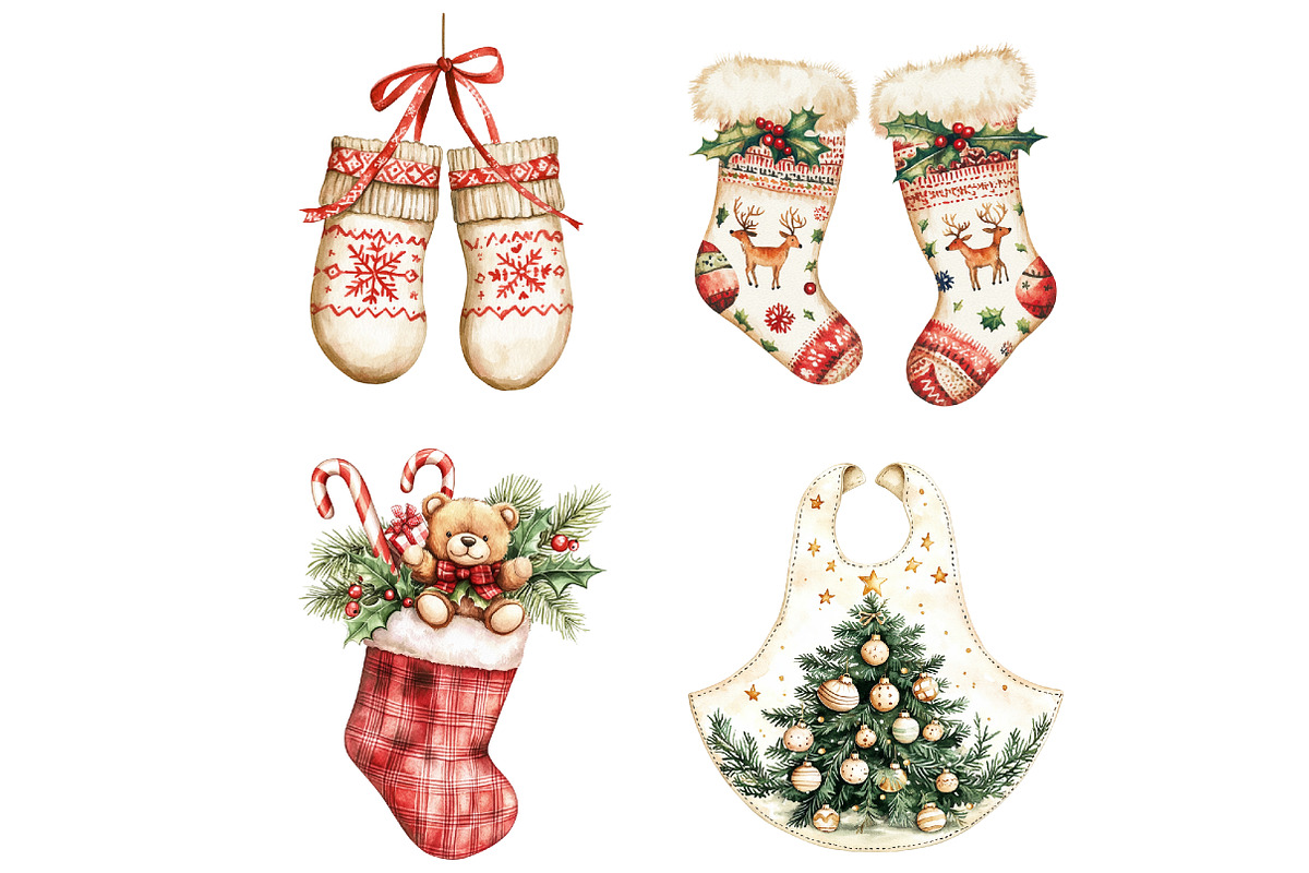 Baby First Christmas Clipart, a Seasonal Illustration by CitraGraphics (Photo 5 of 5)