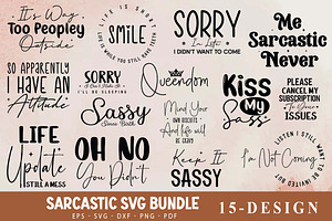 Sarcasm SVG PNG Bundle , Funny Quote, an Object Graphic by FiveStarCrafting