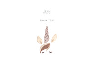 UNICORN clipart. Watercolor, an Animal Illustration by OlliArtDesign (Thumbnail 5 of 5)