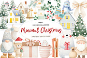 Minimal christmas clipart, an Illustration by CreationArt (Thumbnail 1 of 5)