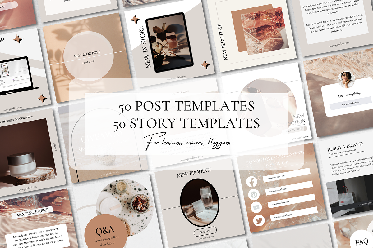 Canva Neutral Instagram Templates, a Social Media Template by IRISEA DESIGNS (Photo 3 of 6)