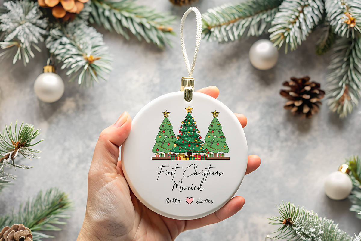 First Christmas Married Ornament, an Illustration by CrexoraLab (Photo 2 of 4)