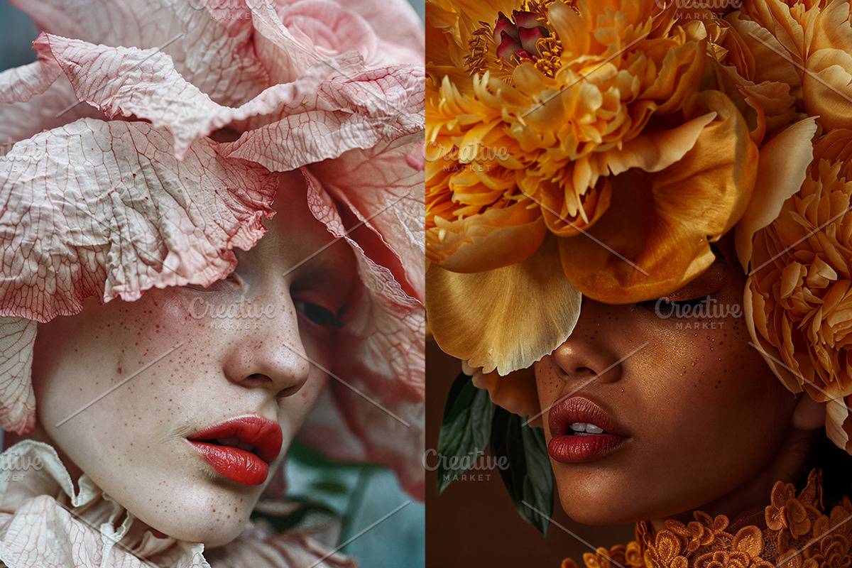 127 Fashion models in flowers, a Beauty & Fashion Photo by Handmadefont (Photo 11 of 15)