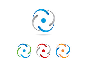 Abstract circle logo vector icon des, a Graphic by T.Vooka