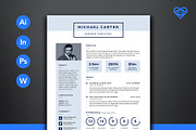 PRO Resume 1, a Resume Template by ikono.me (Thumbnail 1 of 5)