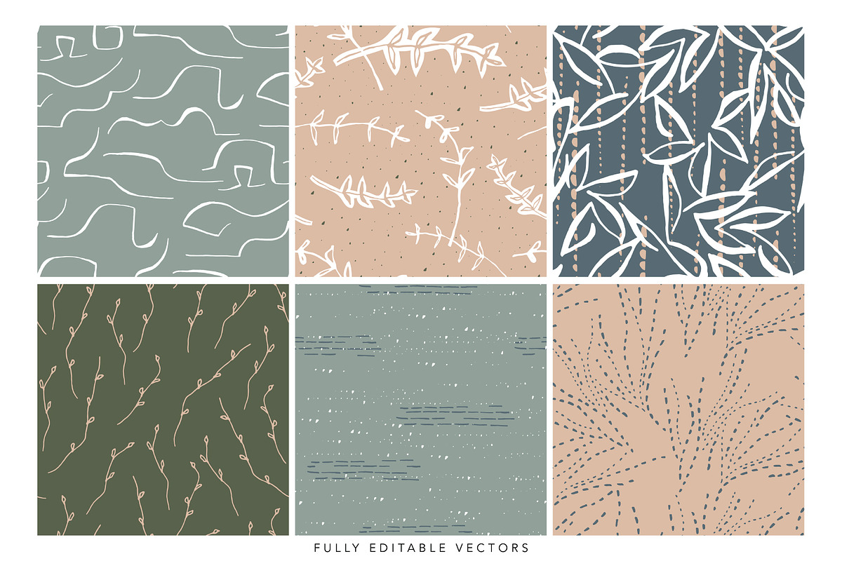 Modern Leaves | Seamless Patterns, a Pattern Graphic by The Collective Studio (Photo 4 of 12)