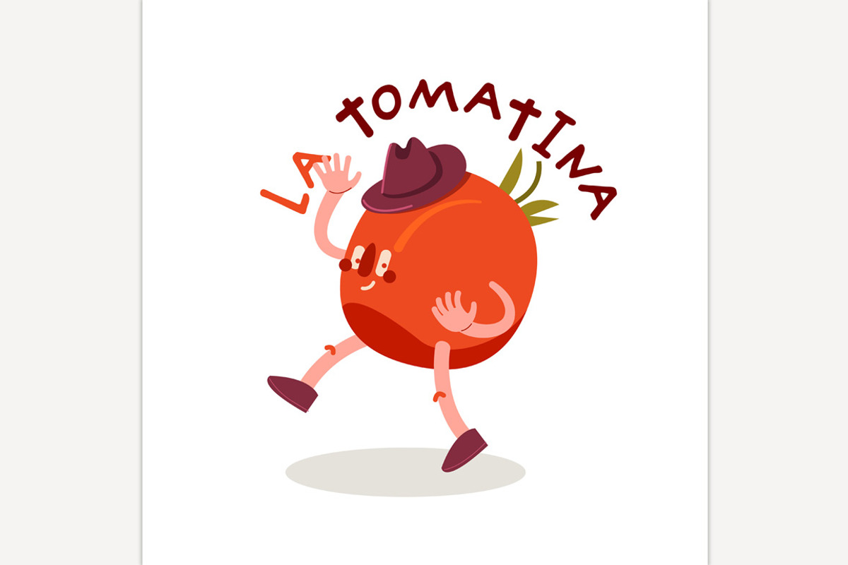 La tomatina. Food festival in Spain., an Outline Icon by Anna's Shop